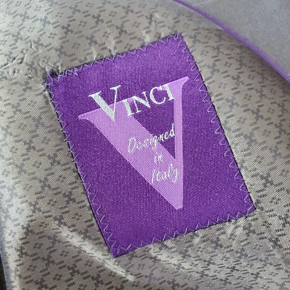 Vinci‎ Super 150's Suit Jacket Zegna Olive Window Pane Italian Men's 42L $300